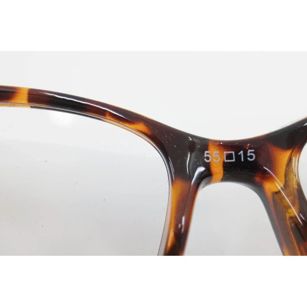 Tortoise Square Eyeglass Frames WP8106 TO 55-15-140 Brown Amber Eyewear